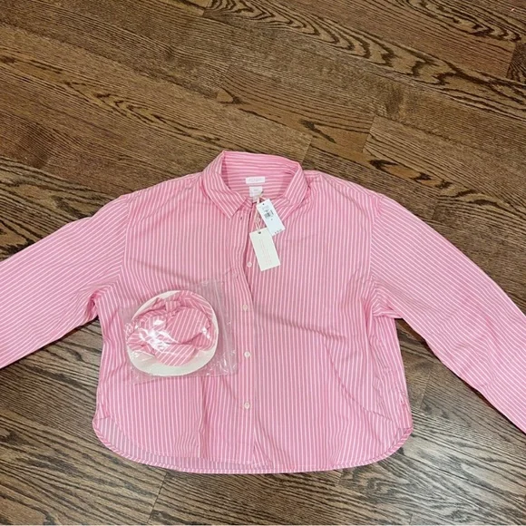 LoveShackFancy X Gap 100% Organic Cropped Shirt - Picture 4 of 4